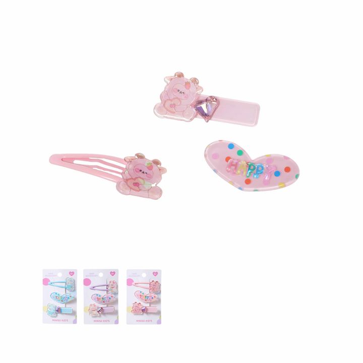 colorful-dots-shiny-hair-clips-3ts-tmis-samagri