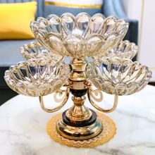 Product image of FRENCH HOUSE მინის სახილე ვაზა მეტალის ძირზე
