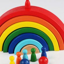 Product image of Rainbow Shaped Building Block ცისარტყელას ფორმის ასაწყობი კოშკი