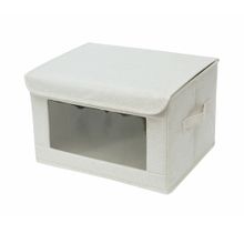 Product image of Minimalist Lidded Storage Box with Transparent Window (L) სათავსო ყუთი