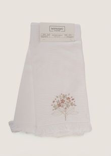 Product image of EVORA EMBROIDERED KITCHEN TOWEL SET OF 2 WHITE 50X70 ჩაის ტილო