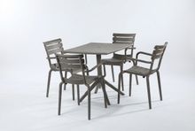 Product image of COMFORT ROOM თურქული პლასმასის მაგიდა და 4 სკამი ნაცრისფერი