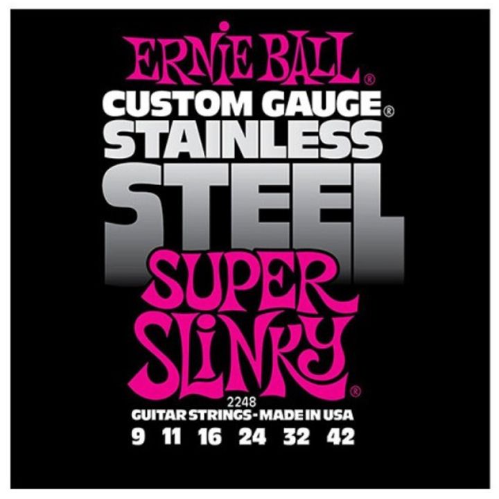 ernie-ball-super-slinky-stainless-steel-wound-electric-guitar-strings-9-42-gauge-eleqtro-gitaris-simebi