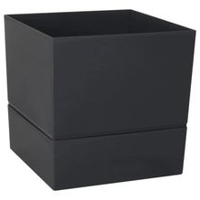 Product image of EDA G.ANT კვადრატული 4.5 ლ 19.3X19.3 სმ ანტრაციტი პლასტმასის ქოთანი