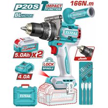 Product image of TOTAL 20V 166ნმ უსადენო ბურღი