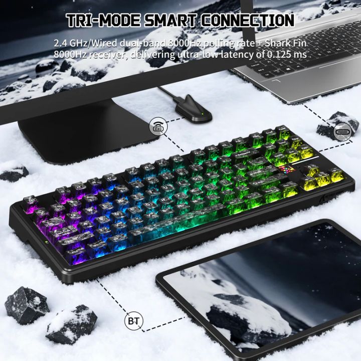 attack-shark-keyboard-mechanical-x87-ultra-8khz-gaming-klaviatura-photo-4