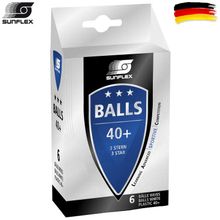 Product image of Non Celluloid TT-balls 3-star white, 6 pcs. 40mm