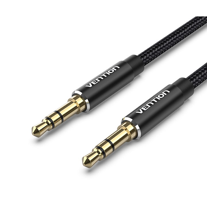 vention-bawbh-cotton-braided-35mm-male-to-male-audio-cable-2m-black-aluminum-alloy-type
