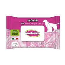 Product image of ჰიგიენური საწმენდი ძაღლისთვის და კატისთვის Inodorina Refresh Aloe Vera (110ც)