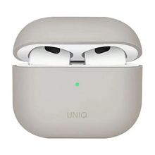 Product image of Uniq Lino Hybrid Liquid Silicon Airpods 3Rd Gen Case Ivory ყურსასმენის ქეისი
