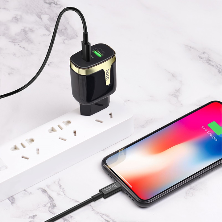hoco-c79a-zeus-pdqc30-charger-settype-c-to-lightningeu-black-photo-4