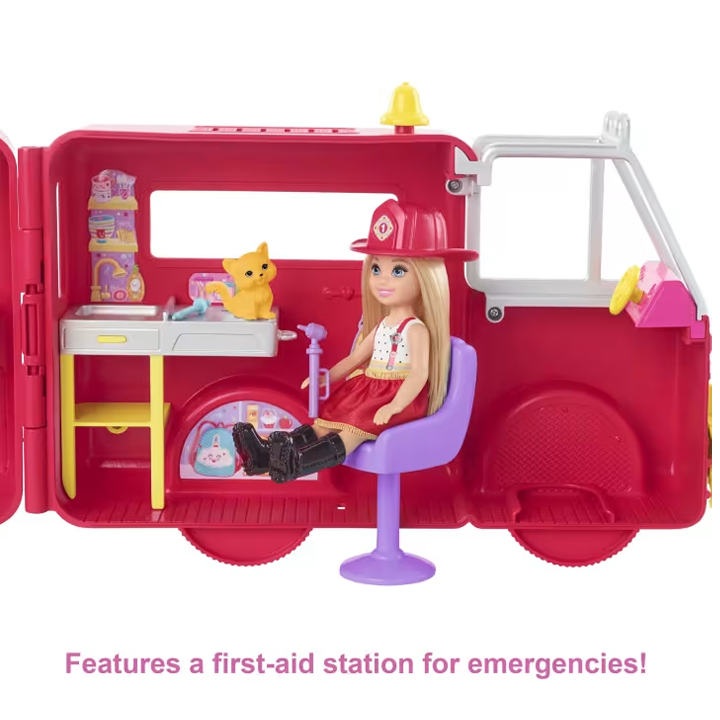 mattel-barbie-chelsea-fire-truck-vehicle-tojina-aqsesuarebit-photo-3