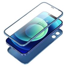 Product image of Green 4 in 1 360° Protection Pack for iPhone 12 Pro Max 6.7" Blue ეკრანის დამცავი და ქეისი