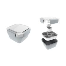 Product image of საკვების კონტეინერი/Graceful Series 2 Compartments Salad Container 1.1L(Gray)