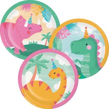 Product image of ქაღალდის თეფში GIRL DINO PARTY 8ც 17.78სმ