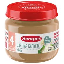 Product image of Semper პიურე ყვავილოვანი კომბოსტო 80გრ