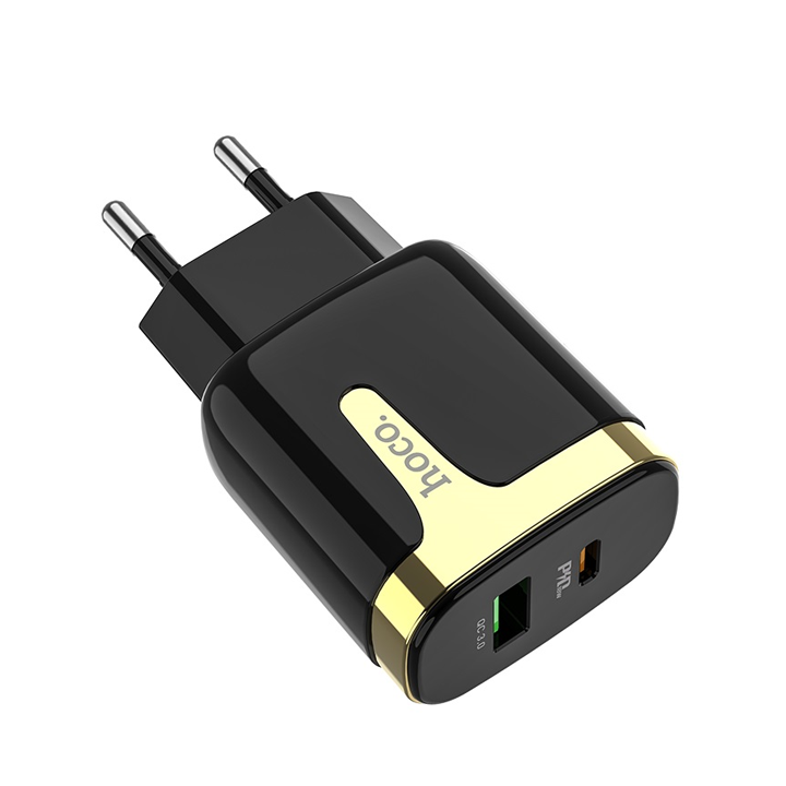 hoco-c79a-zeus-pdqc30-charger-settype-c-to-lightningeu-black