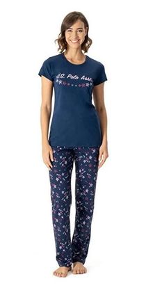 Product image of U.S. Polo Assn. 17013 ქალის პიჟამის ორეული შარვლით (ლურჯი)