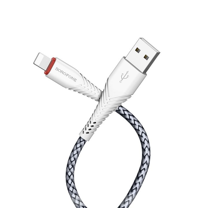 borofone-bx25-powerful-charging-data-cable-for-lightning-white-photo-2