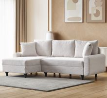 Product image of კუთხის დივანი Flavia Velvet  თეთრი (KG1073)