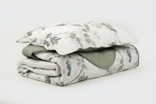 Product image of საწოლის გადასაფარებელი - CARRIE DIGITAL PRINTED BEDSPREAD SET 180x240+50x70 CM ECRU/GREEN
