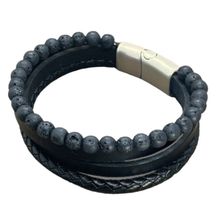 Product image of Pietra ტყავის და ლავის ქვის სამაჯური