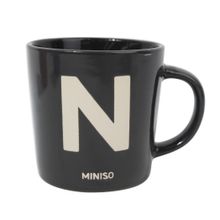 Product image of კერამიკის ჭიქა/Minimalist Alphabet Ceramic Mug 340mL (Black)