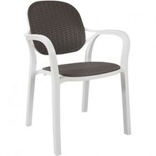 Product image of COMFORT YONCA RATTAN ARMCHAIR WHITE/ANT CT024 (57,5X58X84 სმ) ბაღის სკამი