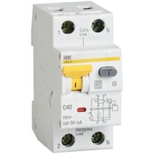 Product image of დიფერენციალური ავტოამომრთველი IEK C10 10A 30mA