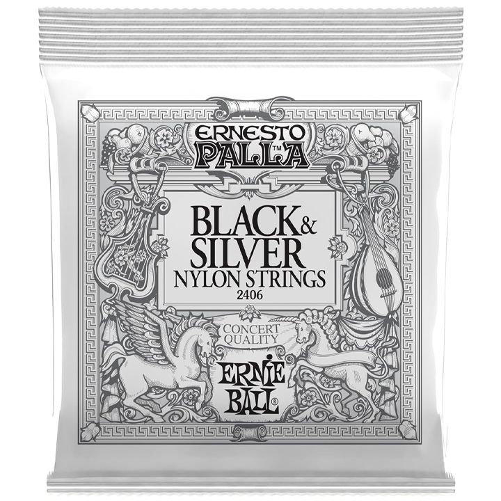 ernie-ball-ernesto-palla-black-silver-nylon-classical-guitar-strings-klasikuri-gitaris-simebi