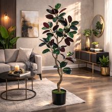 Product image of ხელოვნური ფიკუსი (Rubber Tree) 2.05M ქოთანში – თანამედროვე ინტერიერის დეკორატიული მცენარე 190სმ
