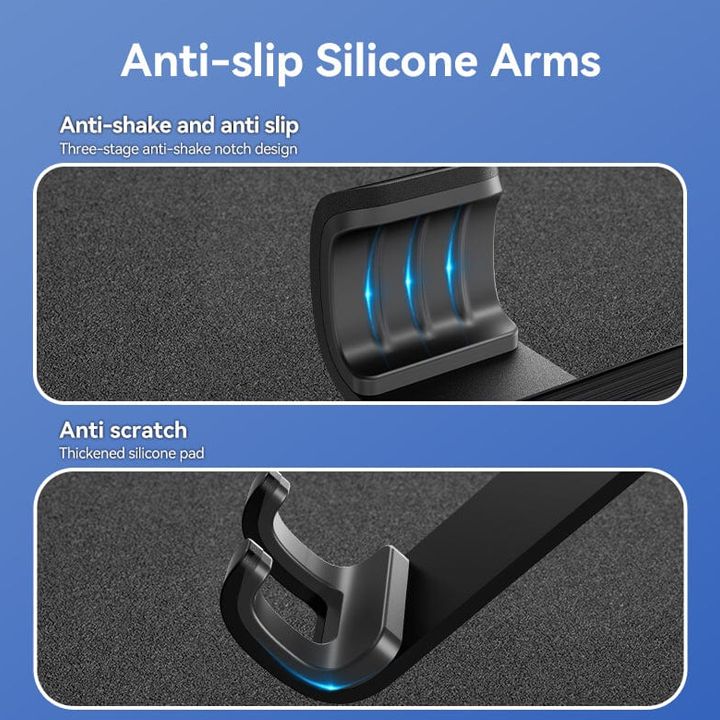 vention-kclb0-auto-clamping-car-phone-mount-with-duckbill-clip-black-square-type-photo-3