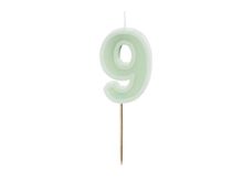 Product image of ციფრი სანთლები მწვანე ფერის 6სმ