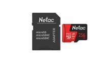 Product image of Netac p500 256GB microSDHC class 10 მეხსიერების ბარათი გადამყვანით