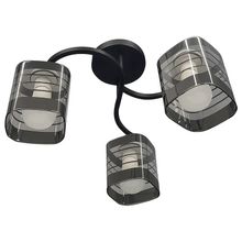 Product image of BELLA MITA 6299-2 BK+CR, 3 ნათურით, E27 ცოკოლით, შავი/ქრომი ჭერის სანათი