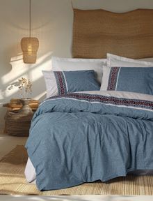 Product image of Cottonbox  Folk Art Double Duvet Cover Set Polku Grey ორსაწოლიანი თეთრეულის ნაკრები