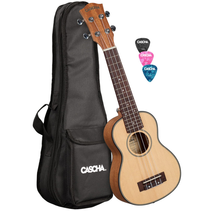 cascha-soprano-ukulele-spruce-solid-top-lefthand-ukulele