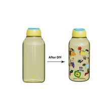 Product image of Colorful Plastic Bottle with Handle and Stickers(Yellow) ბოთლი 600მლ
