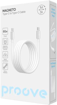 Product image of Cable Proove Magneto Type-C to Type-C 60W (1m) white