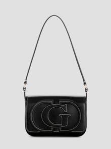 Product image of GUESS Black Ruby Small Flap Shoulder Handbag ხელჩანთა