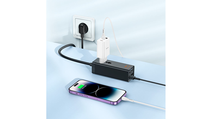 hoco-ac10a-barry-pd65w-gan-qc30-1-socket-damagrdzelebeli-shavi-photo-2