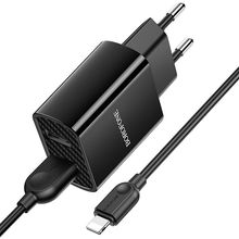 Product image of BOROFONE charger BA53A Powerway dual port charger  set(Lightning)(EU)black