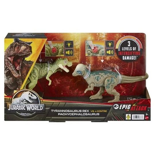mattel-jurassic-world-t-rex-vs-pachycephalosaurus-satamasho-figura