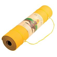 Product image of იოგის ხალიჩა ყვითელი შავში S