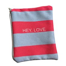 Product image of LoveStars Printed Cosmetic Bag Striped HEY LOVE კოსმეტიკის ჩანთა