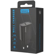 Product image of Breezy  Power Adapter USB-C USB Type C 30W ადაპტერი