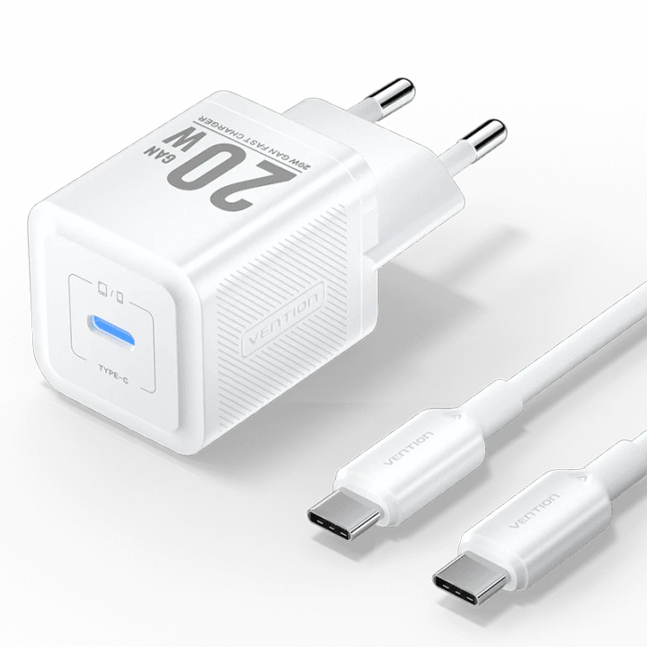 vention-tz-fepw0-eu-01-1-port-usb-c-gan-charger-20w-with-usb-c-to-usb-c-cable-1m-eu-plug-white