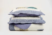 Product image of საწოლის გადასაფარებელი - PERLA DIGITAL PRINTED BEDSPREAD SET 240x250+50x70 CM (2) INDIGO