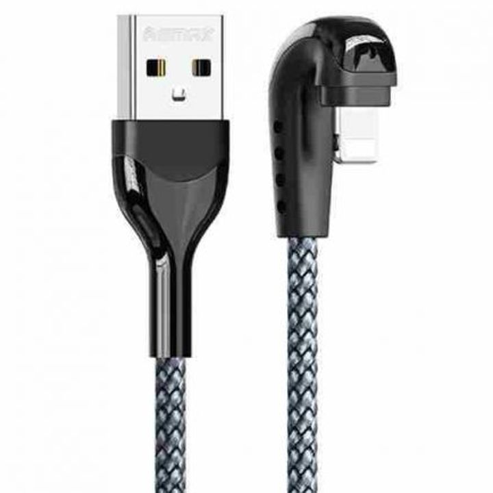 remax-heymanba-ii-21a-zinc-alloy-braided-gaming-data-cable-180-elbow-rc-177i-1m-lightning--silver