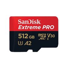 Product image of SanDisk 512GB Extreme PRO microSDXC UHS-I V30 A2 200MB/s SDSQXCD-512G-GN6MA მეხსიერების ბარათი